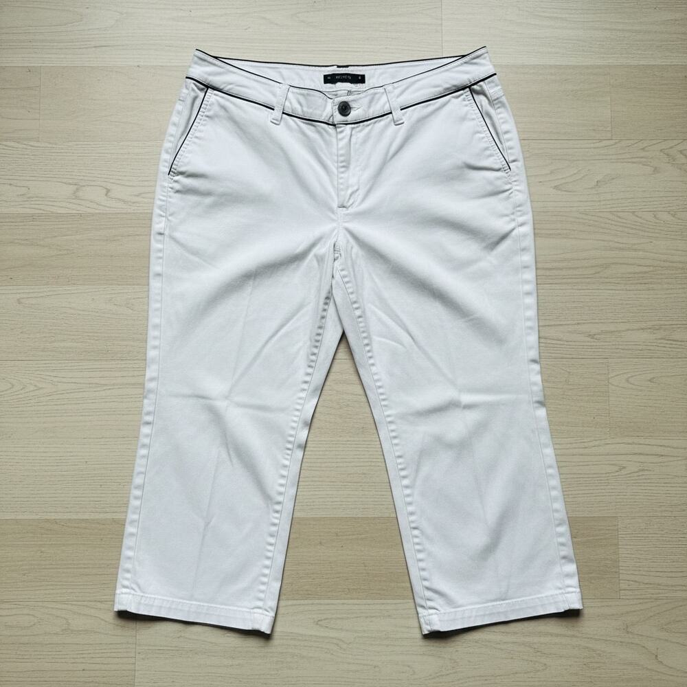 Venezia Womens White Capri Pants Size 20 Stretch Cropped Casual Plus